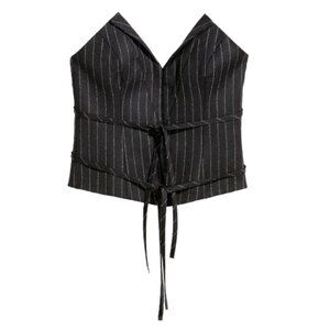 H&M Studio Wool Blk Corset Size 4 Like New
